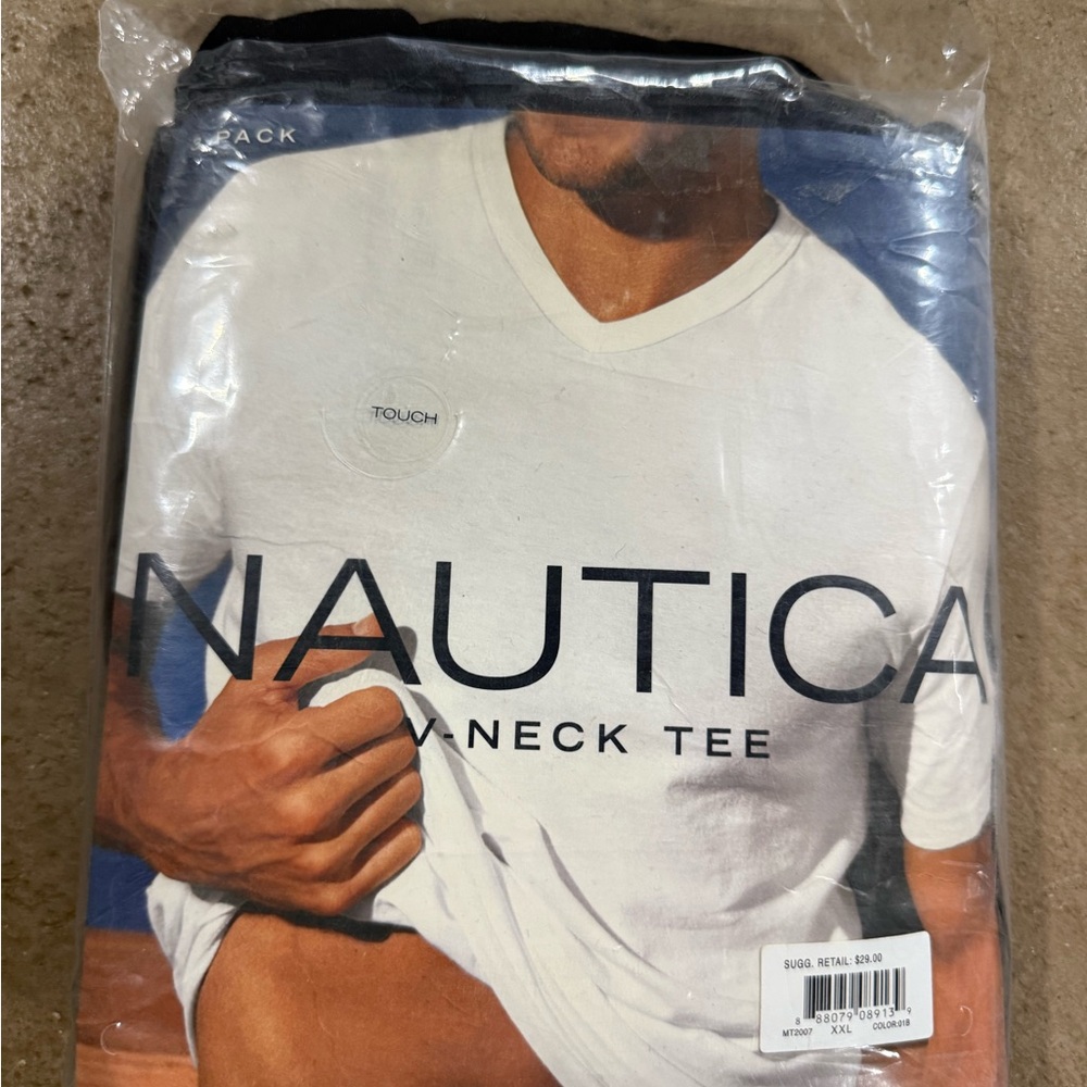 Nautica Black V-Neck Tee 3-Pack XXL